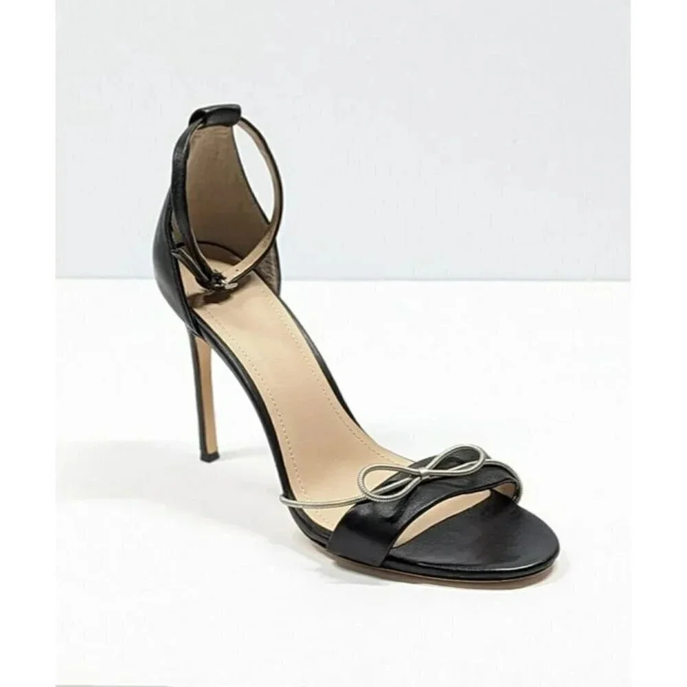 Pour La Victoire Women's Elanna Black Leather Heel Size 10 M (MSRP $225)